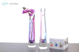 Kristallen vaas Aqua van Ozzaro – 25 cm en 30 cm