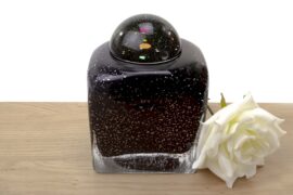 Urn met Hemel | Zwart met Zilver | 0,8L | Luxe Urn