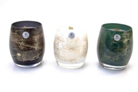Wood wick Luxury Perfume Scented Candle White with gold leaf
