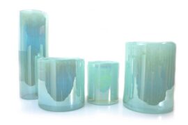 Cilinder Vaas Turquoise | Klein | Luxe Vaas | Bloemen Vaas