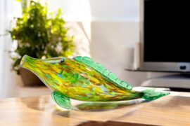 Vis van Glas Groen | Luxe Wijnschenker | Glazen Dieren Decoratie