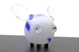 Fly from glass | Glass Fly | ”White & Blue Fly”