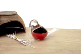 Mini urn | Bird | Robin | Red Back | Glass Bird Urn | Luxury Urns | Bird Urn