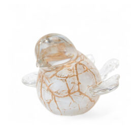 Mini Urn Bird | White with gold leaf | With Wings