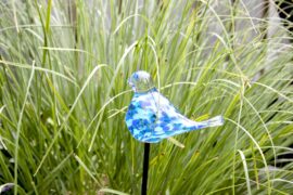 Garden spike | Garden object | Garden Decorations | Bird on Pin | Blue