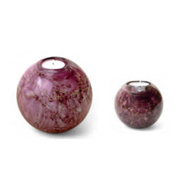 Mini Urn Tealight | Purple with gold leaf