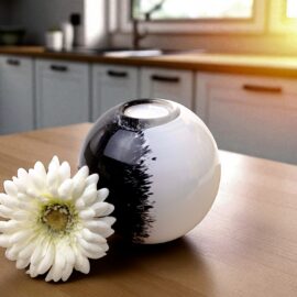 Mini Urn | Waxinelichthouder 14cm | Urn | ”Ying & Yang”