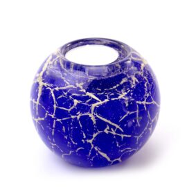 Tealight Holder Mini Urn Blue | Gold Leaf