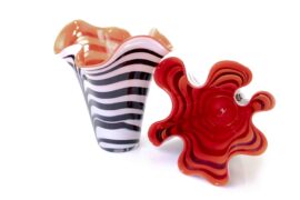 Zebra Vaas van Glas | Luxe Vaas | Zakdoek Vaas | Glazen Vazen | Loranto Vaas