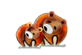 Fusion Glass Bear | Fusing glass | Kunst glas | Luxe Object |