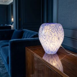 Glazen lamp Blue van Loranto – 36 cm