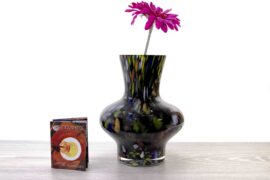 Black vase Cosmos by Loranto – 23 cm