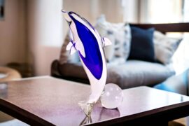 Dolphin Sculpture Blue | Jaroslav Svoboda | Luxury Glass Object