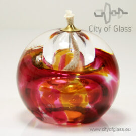 Kristallen olielampje van Ozzaro – 8 cm – Rood