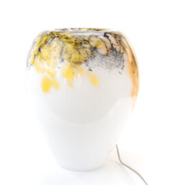 Glass lamp | Sphere shape | Gold Black | H34 cm