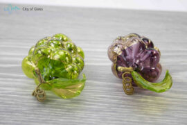 Grape in Murano glass with gold leaf