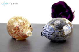Pig in Murano glass with gold leaf