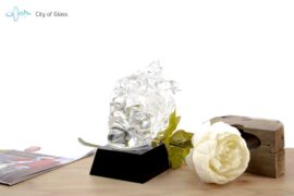 Kristallen glassculptuur Winter van Loranto – 18 cm