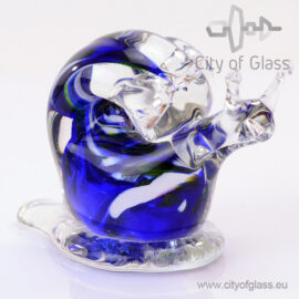 Glass snail by Loranto – blue