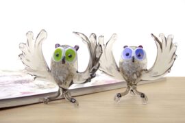 Owl of Glass | Glass Figurines | Animals of glass | 35cm |