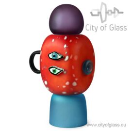 Glass urn object Red by Loranto – 40 cm