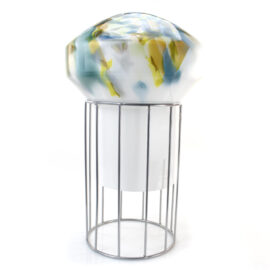 Glass Lamp Monet on metal Base H60 cm