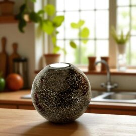 Mini Urn | Tea light holder | Black Gold Decoration