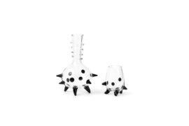 Carafe and 4 Glass Set | Colored Decoration Black | Luxury Tableware