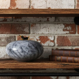 Dog Urn | Stone Shape | Dachshund | 15cm | Gray | Capacity 250-300ml
