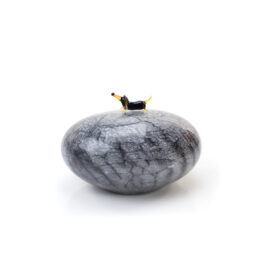 Dog Urn | Stone Shape | Dachshund | 15cm | Gray | Capacity 250-300ml
