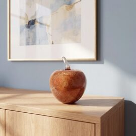 Appel Rood met Goud | Goudreinet | H18cm