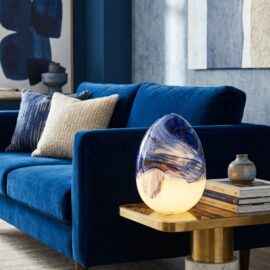 Glazen Lamp ”Ocean” | Ovaal Vorm | H40cm