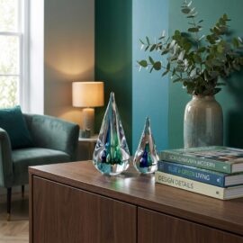 Crystal Drops Prism | Green & Blue | 19cm & 15cm