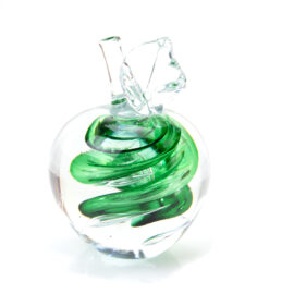 Kristallen Appel Groen | Luxe Glascadeau | Handgemaakt | H11cm | Ozzaro