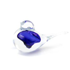 Decorative crystal bird | Blue | L16cm | Ozzaro