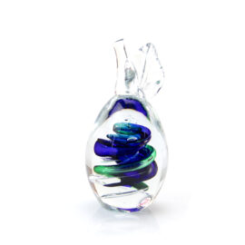 Kristallen Pruim | Luxe Glascadeau | Handgemaakt | H11cm | Ozzaro