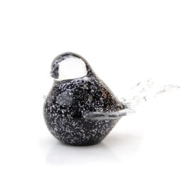 Mini Urn Vogel | Black Silver Dust | Met vleugels | 50ml