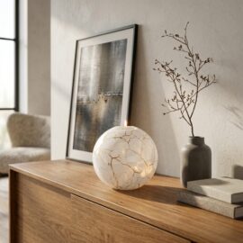 Urn Waxinelichthouder XL | Wit & Bladgoud | 1.6L | Handgemaakt in EU