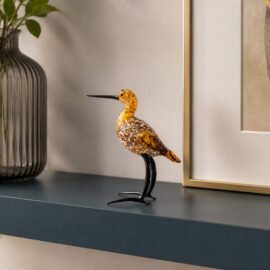 Glazen Grutto | Decoratief Vogelbeeld | Glazen Beeldjes | 19cm