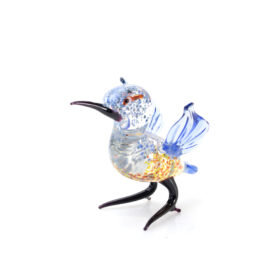 Glazen IJsvogel met Gespreide Vleugels | Glazen Beeldjes | 9cm